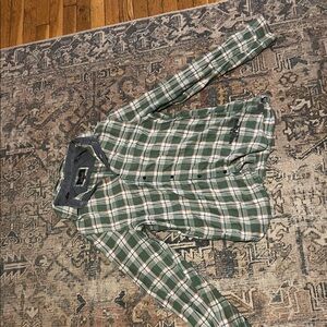 Buffalo David Bitton Olive Plaid Button Down Shirt